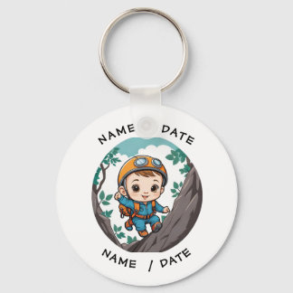 Rock Climber Outdoor Adventure Baby Boy Keychain