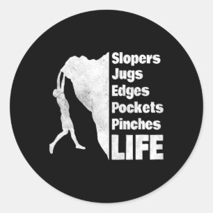 Rock Climber - Rock Climbing Holds - Funny Rock Cl Classic Round Sticker