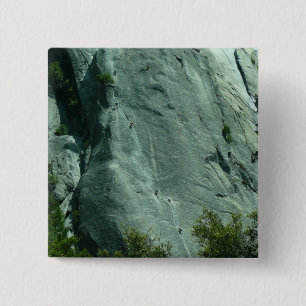 Rock Climbers on El Capitan 2 Inch Square Button