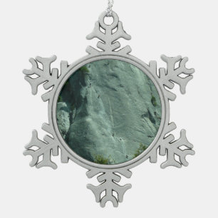 Rock Climbers on El Capitan Snowflake Pewter Christmas Ornament