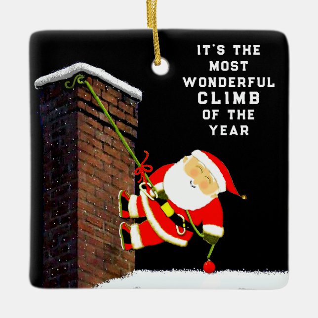 Rock Climbing 2026 Collectible Ceramic Ornament (Front)
