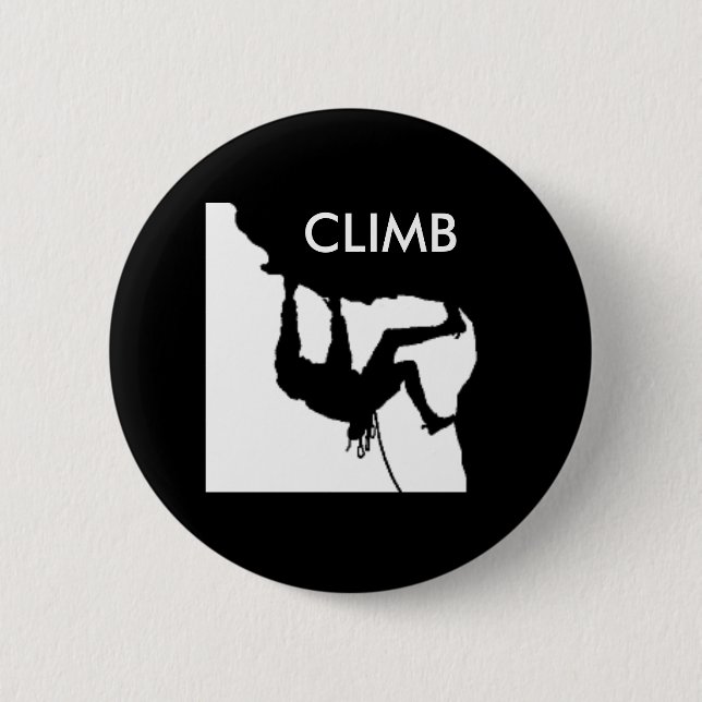 rock climbing 2 inch round button (Front)