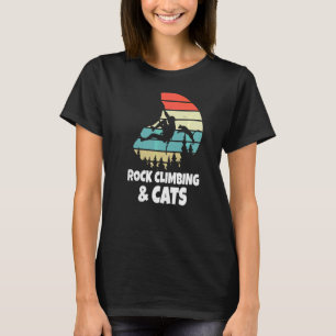 Rock Climbing And Cats Rock Climber Bouldering Mou T-Shirt