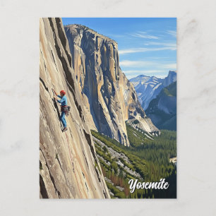 Rock Climbing at Yosemite National Park Postcard