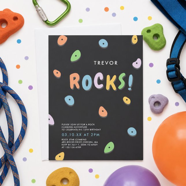 Rock Climbing Birthday Invitation (Creator Uploaded)
