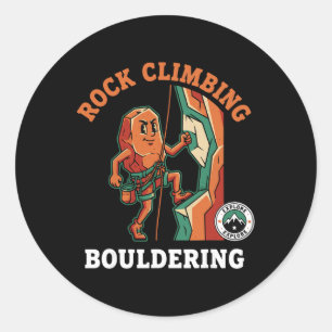 Rock Climbing Bouldering Adventure Fun  Classic Round Sticker