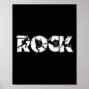 Rock Climbing Bouldering Climber Boulder Alpinist  Poster