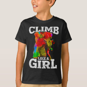 Rock Climbing Bouldering Hiking Wall Climber Gift T-Shirt