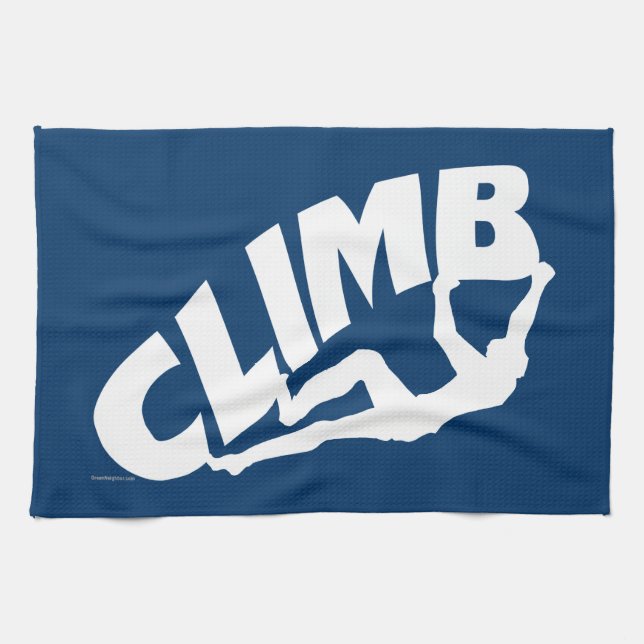 Rock Climbing Bouldering Kitchen Towel (Horizontal)