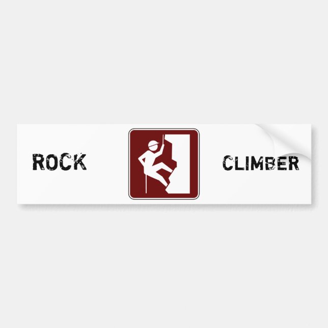 Rock Climbing Bumper Sticker (Front)