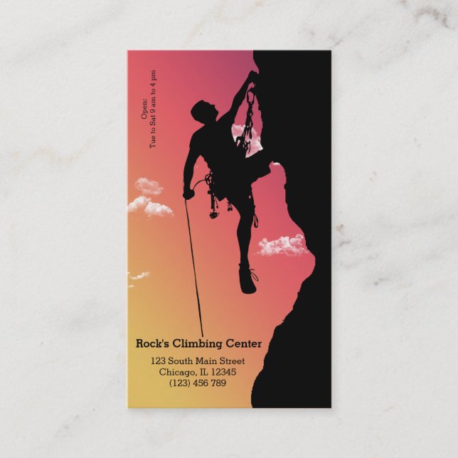 Rock Climbing Business Card (Front)