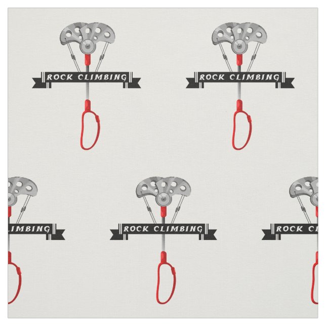 Rock Climbing cam and banner. Fabric (Swatch)