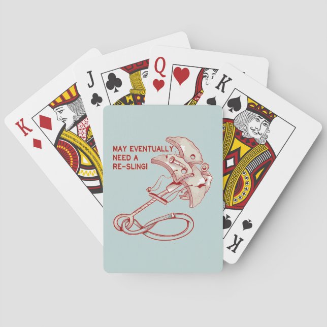 Rock climbing cam re-sling playing cards (Back)