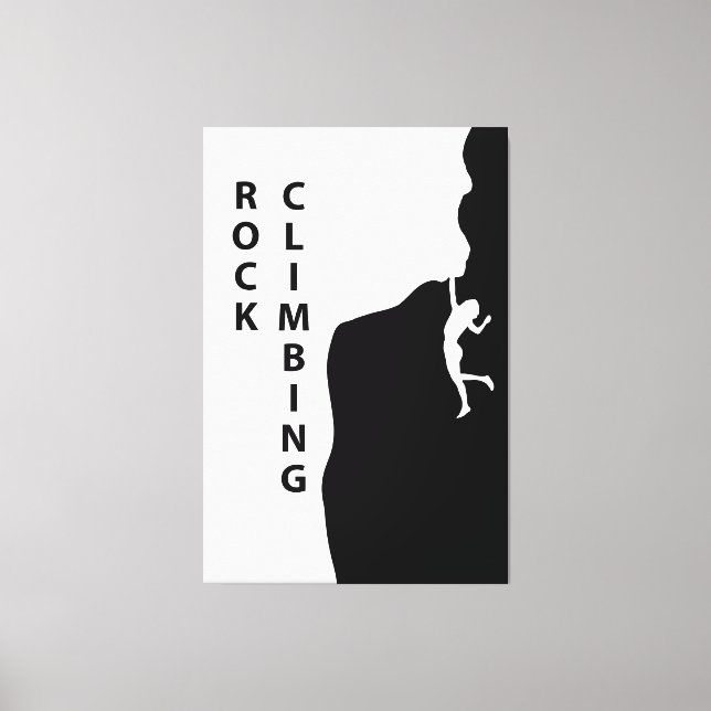 Rock climbing canvas print (Front)