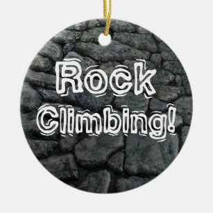 Rock Climbing! Ceramic Ornament