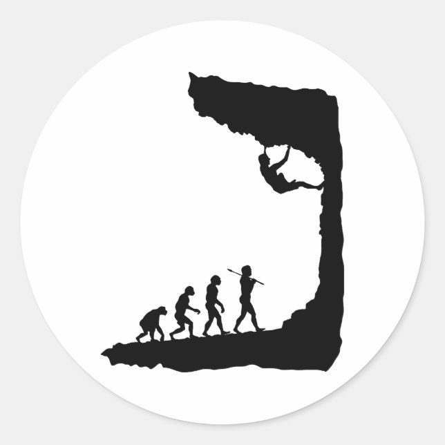 Rock Climbing Classic Round Sticker (Front)