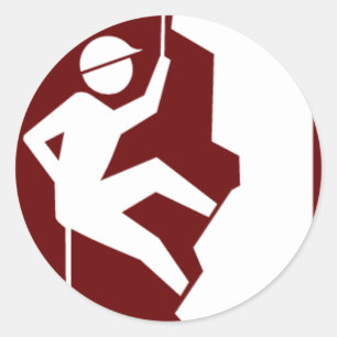 Rock Climbing Classic Round Sticker