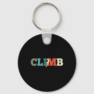 Rock Climbing Climb Retro Gift Keychain