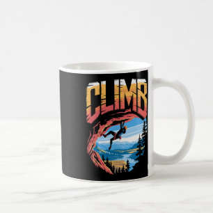 Rock Climbing Climb Typography Graphic Coffee Mug