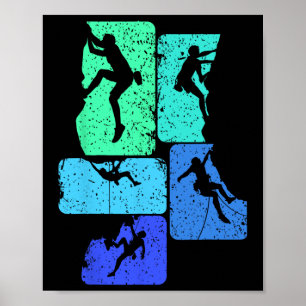 Rock Climbing Climber Bouldering Boulder _2  Poster