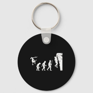 Rock Climbing Climber Evolution Bouldering Keychain