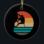 Rock Climbing Climber Retro Ceramic Ornament<br><div class="desc">You like climbing and you are a climber. For those who love extreme sports and adventure.</div>