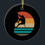 Rock Climbing Climber Retro Ceramic Ornament<br><div class="desc">You like climbing and you are a climber. For those who love extreme sports and adventure.</div>