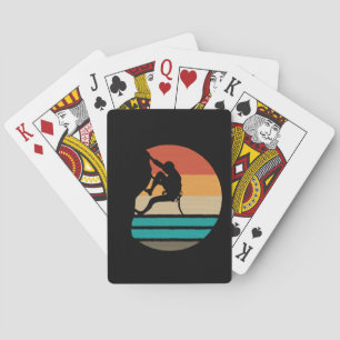 Rock Climbing Climber Retro Playing Cards