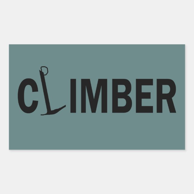 Rock climbing climber sticker (Front)