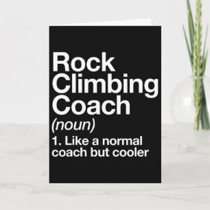Rock Climbing Coach Funny Definition Trainer Tee  Card