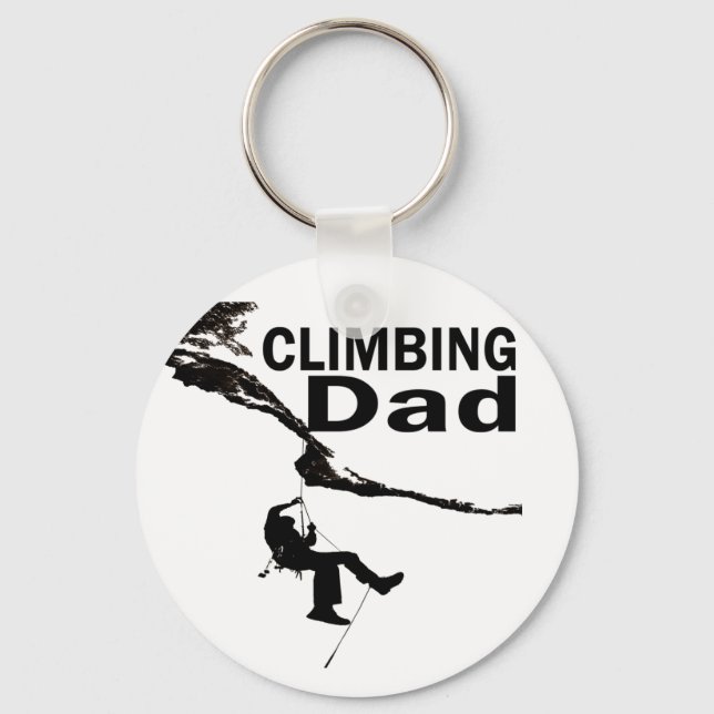 rock climbing dad husband keychain (Front)