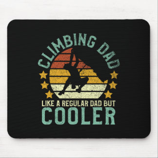 Rock Climbing Dad Mountain Climber Funny Father's  Mouse Pad