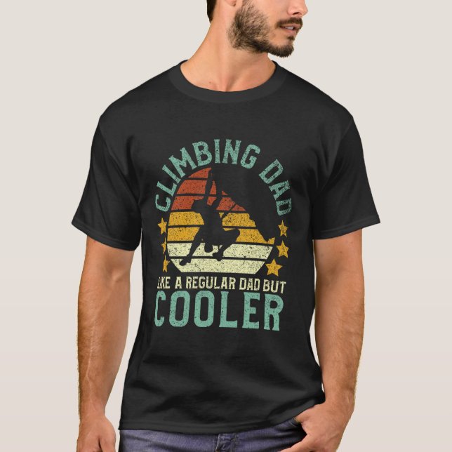 Rock Climbing Dad Mountain Climber Funny Father's  T-Shirt (Front)