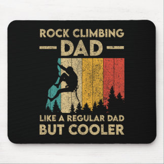 Rock Climbing Dad Vintage Funny Bouldering Design  Mouse Pad