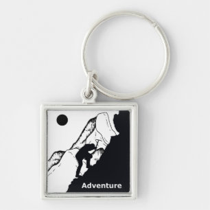 rock climbing design keychain