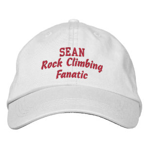 Rock Climbing Fanatic Custom Name Embroidered Hat