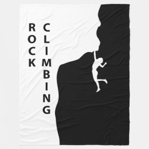 Rock climbing fleece blanket