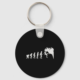 Rock Climbing - For Rock Climber Funny Evolution Keychain