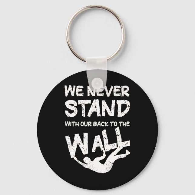 Rock Climbing Funny Climber Bouldering Gift Men Wo Keychain (Front)