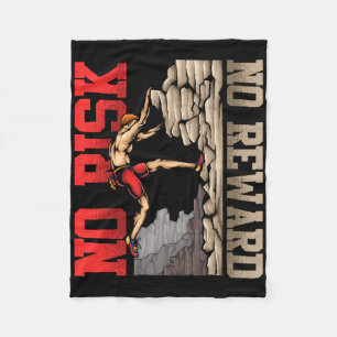 Rock Climbing Gift Idea Bouldering Climber  Fleece Blanket