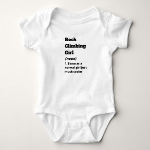 Rock climbing girl baby bodysuit