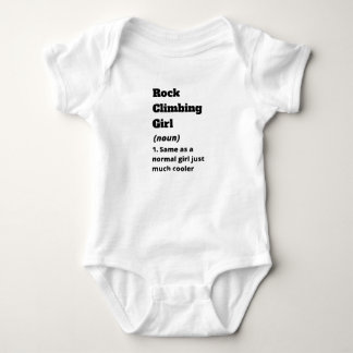 Rock climbing girl baby bodysuit