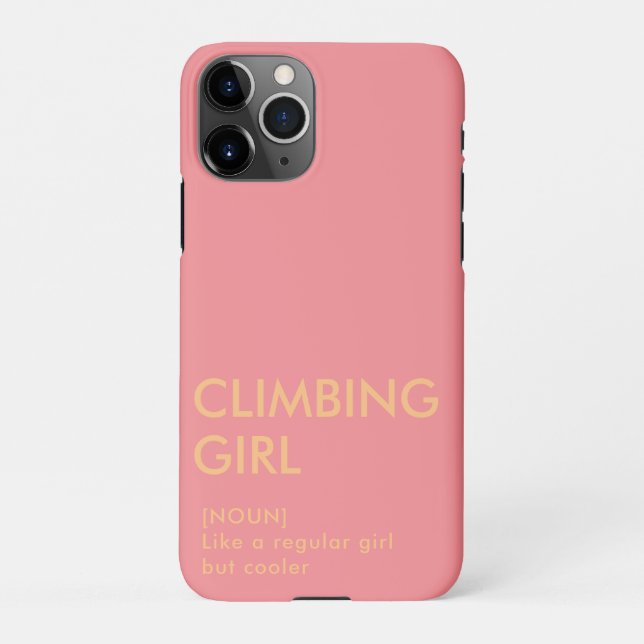 Rock Climbing girl trendy gift for her  iPhone Case (Back)
