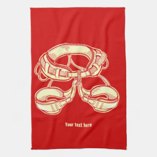 Rock climbing harness kitchen towel