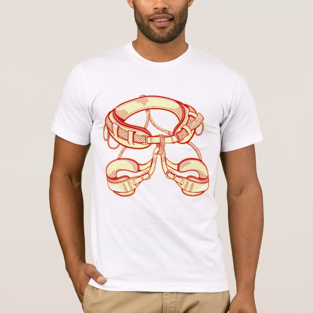 Rock climbing harness T-Shirt (Front)
