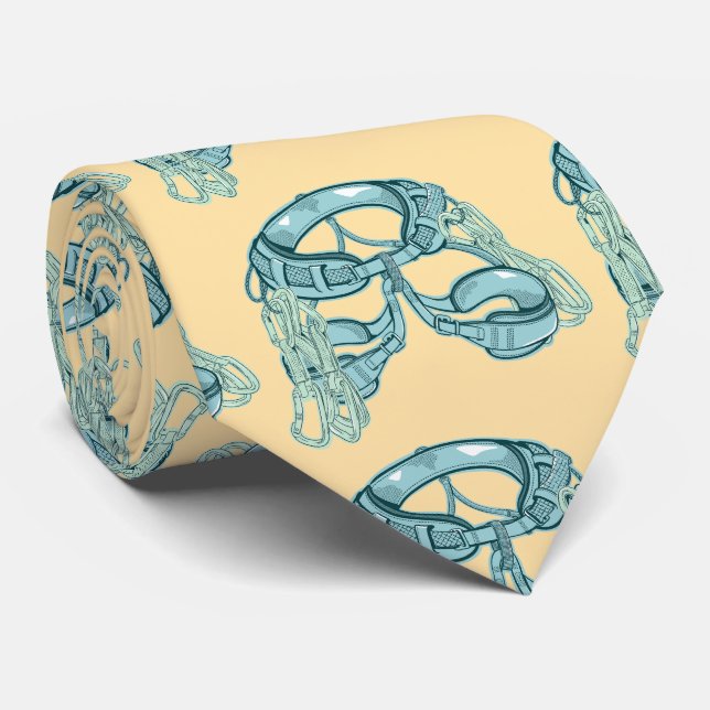 Rock climbing harness with quick draws tie (Rolled)