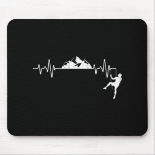 Rock Climbing Heartbeat Climber Pulse Mountain Out Mouse Pad
