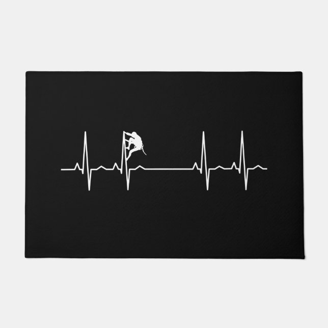 Rock Climbing Heartbeat Doormat (Front)
