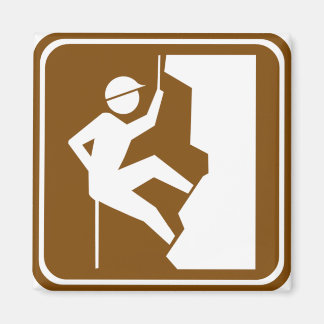 Rock Climbing Highway Sign Magnet