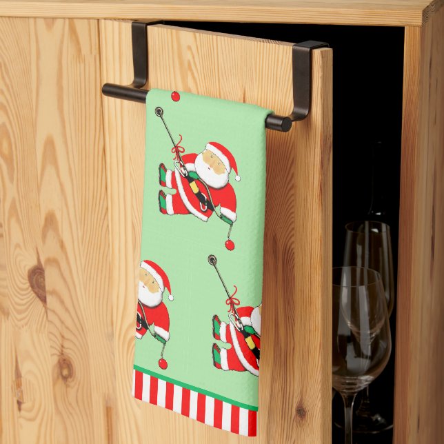 Rock Climbing Holiday Gift Kitchen Towel (Thirds Fold)